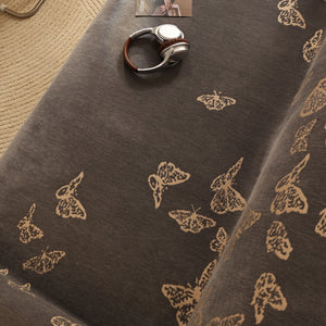Butterfly Jacquard Soft Couch Blankets Cover for Couch Reversible Modern Sofa Slipcover Throw Covers