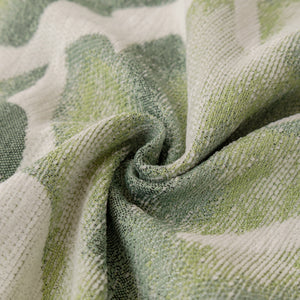 Botanical Sofa Cover with Chiffon Skirt, Floral Couch Throw Blanket for All-Season