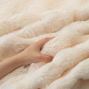 Thick Faux Fur Sofa Cover Fluffy Plush Warm Sofa Slipcover Furniture Protector for Couch Bed