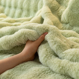 Thick Faux Fur Sofa Cover Fluffy Plush Warm Sofa Slipcover Furniture Protector for Couch Bed