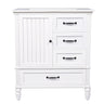 30" Bathroom Vanity With Sink, 3 Drawers, Adjustable Feet