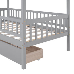 House Bed With 2 Drawers