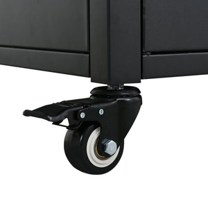 Foldable Outdoor Prep Station BBQ Cart Patio Dining Cart