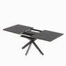 Extendable Dining Table Set With Curved Backrest Upholstered Chairs