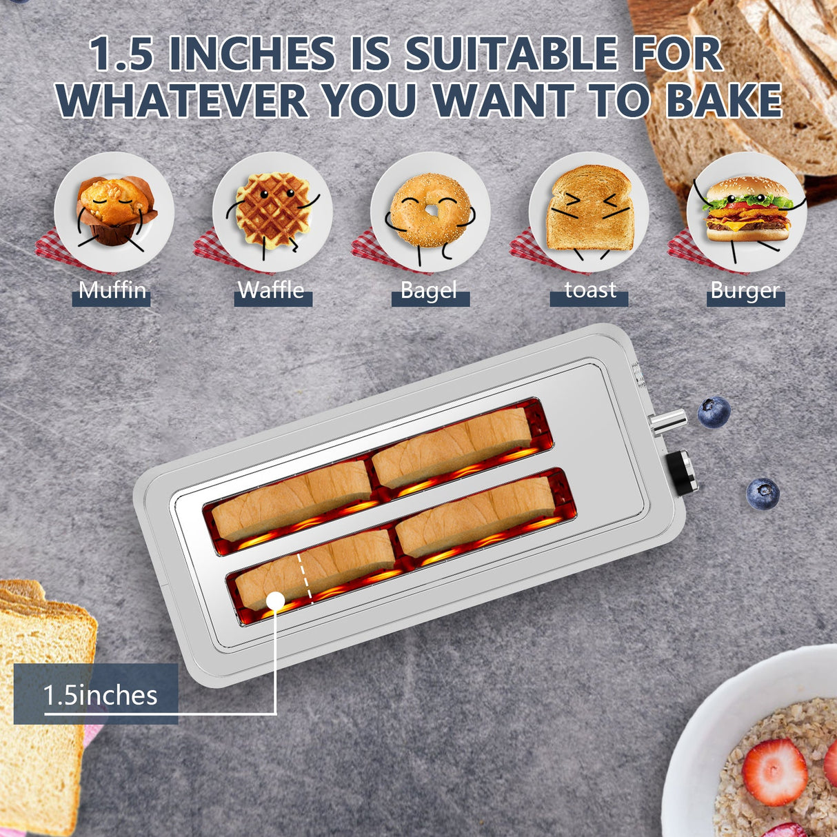 4-Slice Extra Wide Long Slot Toaster