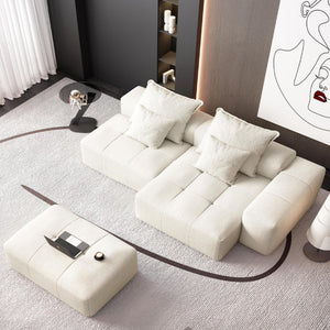 Modern Oversized Modular Sectional Sofa with Pillows - Multiple Colors