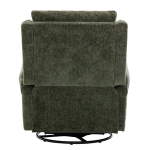 Manual Recliner Massage Chair With Swivel Rocker, 8 Massage Modes, Side Storage Pocket