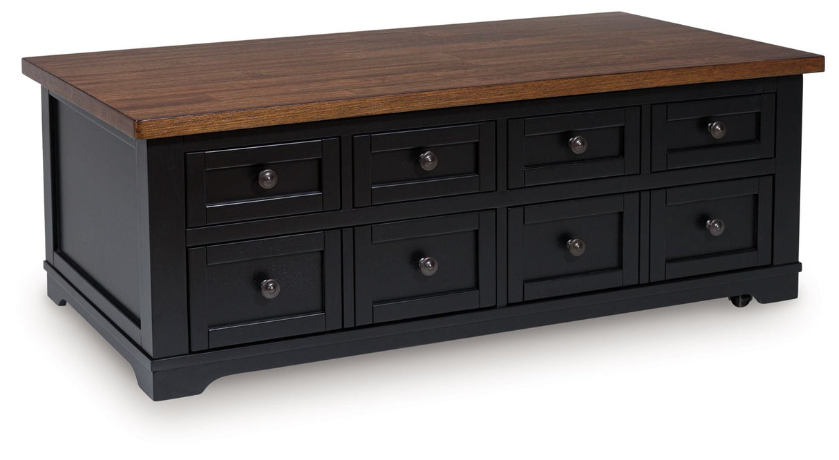 Wildenauer - Lift Top Cocktail Table - Brown / Black