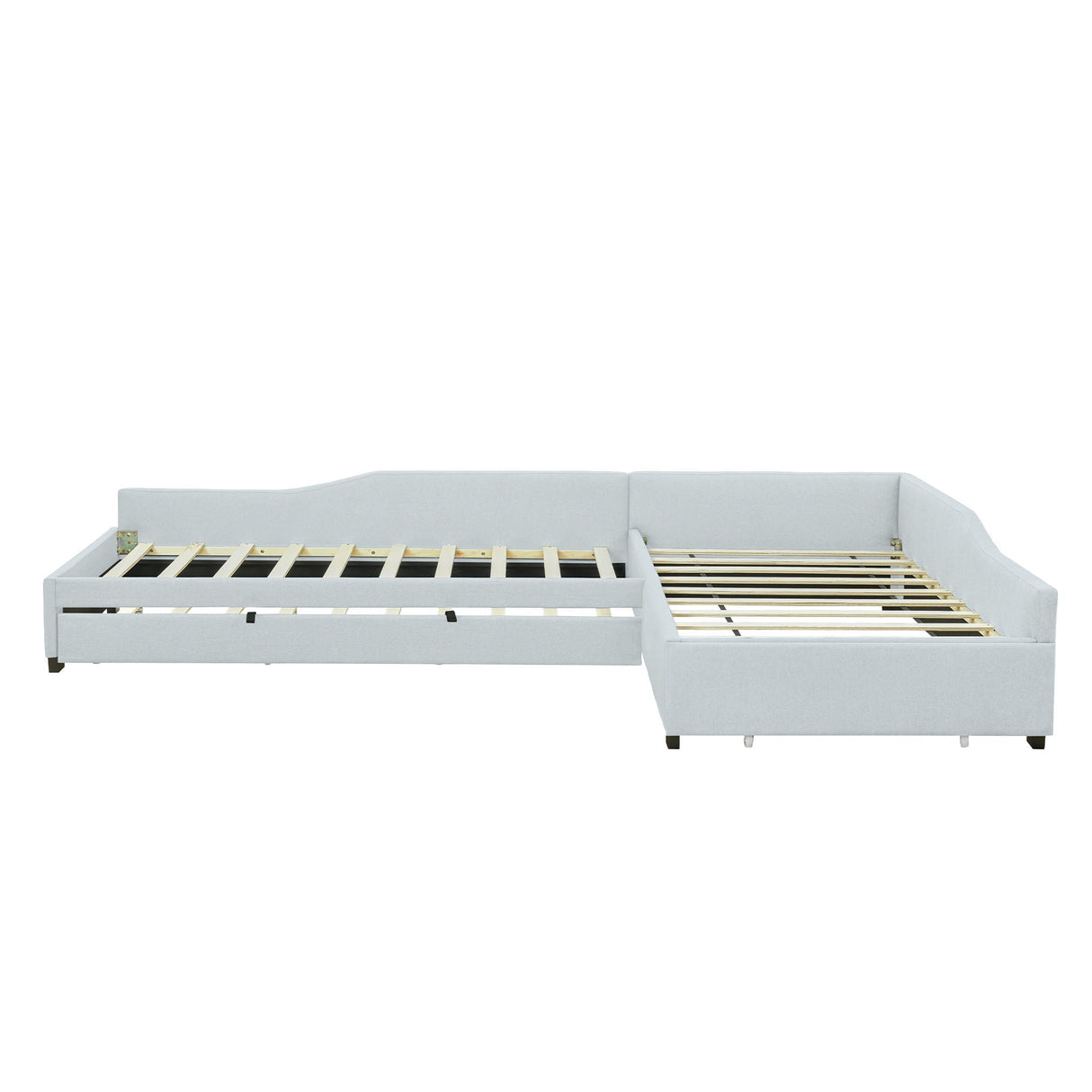 Upholstered Double Daybed With Trundle And Drawer
