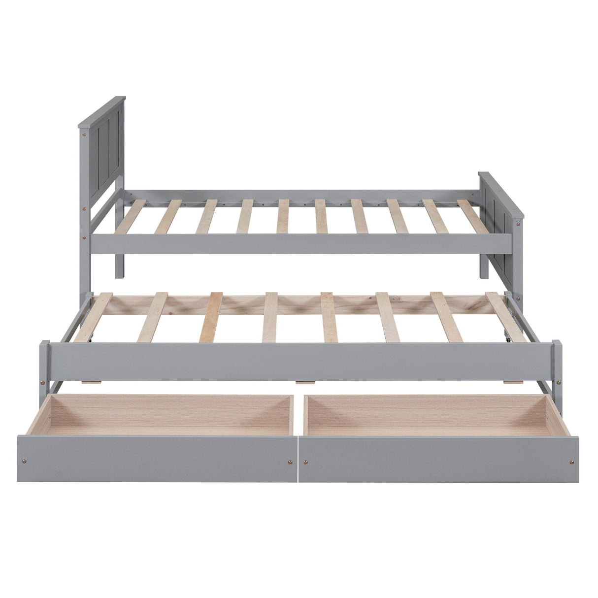 Platform Bed With Trundle And Drawers