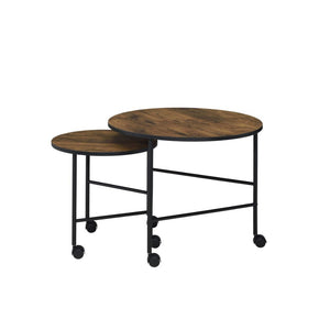 Oblis - Nesting Table Set - Vintage Oak