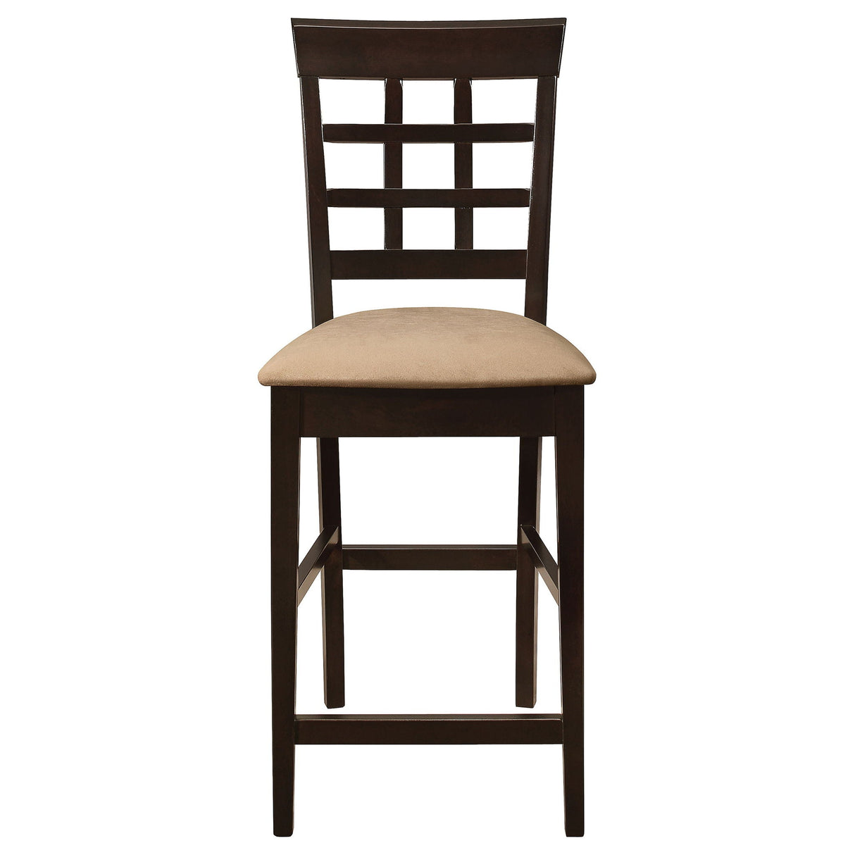 Upholstered Counter Height Stools (Set of 2) - Brown / Beige