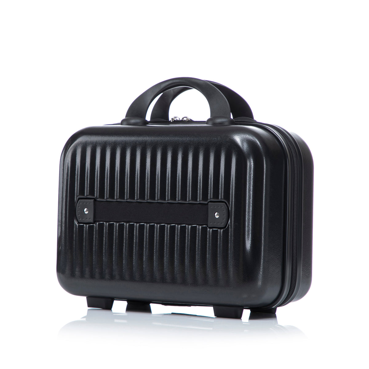 ABS Spinner Wheel Luggage Set with Cosmetic Case - Black