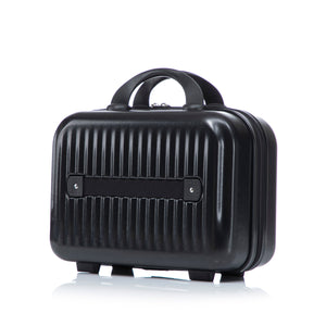 ABS Spinner Wheel Luggage Set with Cosmetic Case - Black