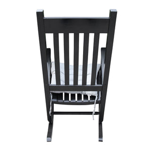 Classic Wooden Porch Rocker Chair Populus Wood Comfortable Design