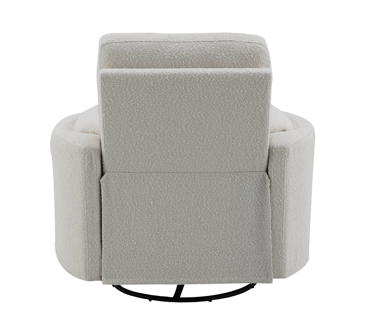Sagen Beige Boucle Glider Recliner with Swivel