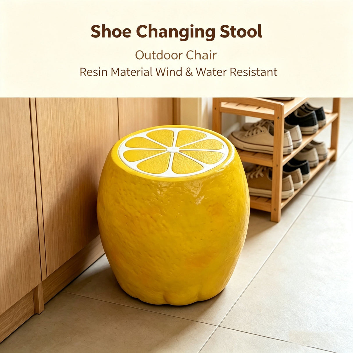 Yellow Lemon Fruit Stool