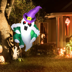 4ft Animated Inflatable Ghost with LED Illumination - Multicolor