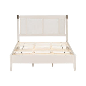 Solid Wood Queen Bed - Heavy Duty Support