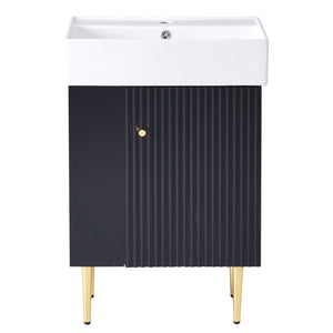 Bathroom Vanity, Combo Cabinet, Bathroom Storage Cabinet, Single Ceramic Sink
