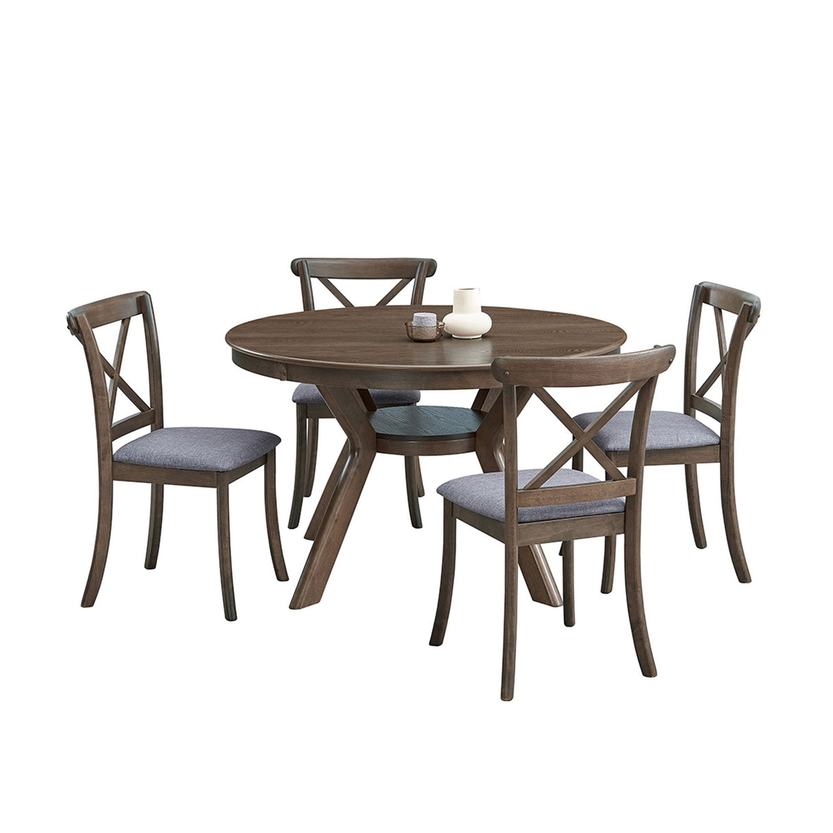 47.24'' Round Rubber Wood Dining Table