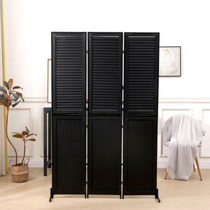 Rustic 3 Panel Room Dividers And Folding Privacy Screen