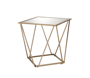 Fogya Mirrored & Champagne Table