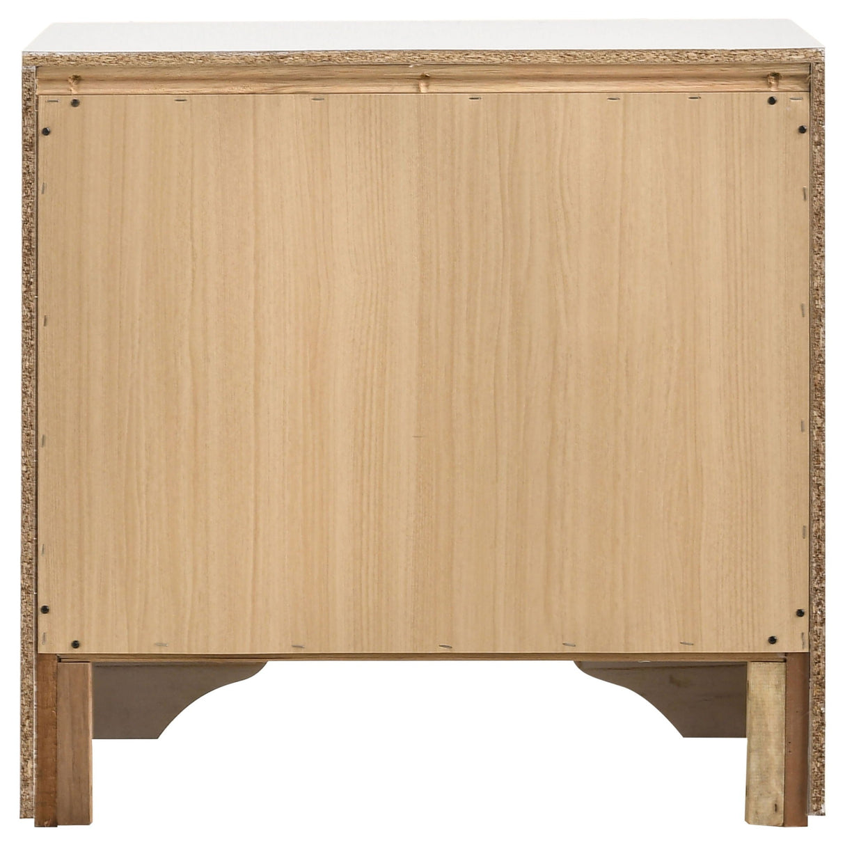 Transitional 2 Drawer Nightstand With Hidden Jewelry Tray