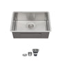 Undermount Stainless Steel Kitchen Sink, Deep Single Bowl Basin