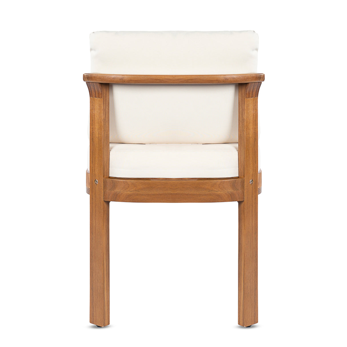 Acacia Wood Outdoor Dining Chair (Set of 2), Teak Finish Wood +