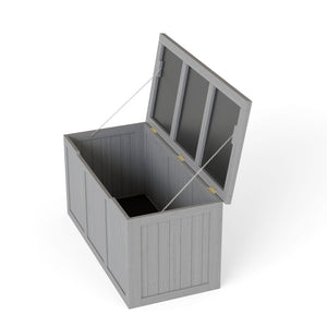 Outdoor Deck Box, Storage With Seat & Table Top