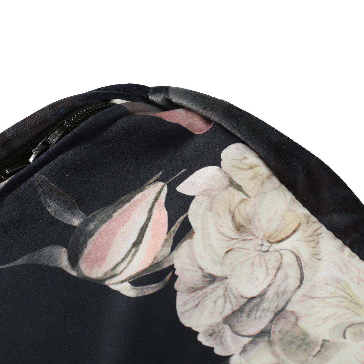 Hazel Large Square Pouf With Flower Print