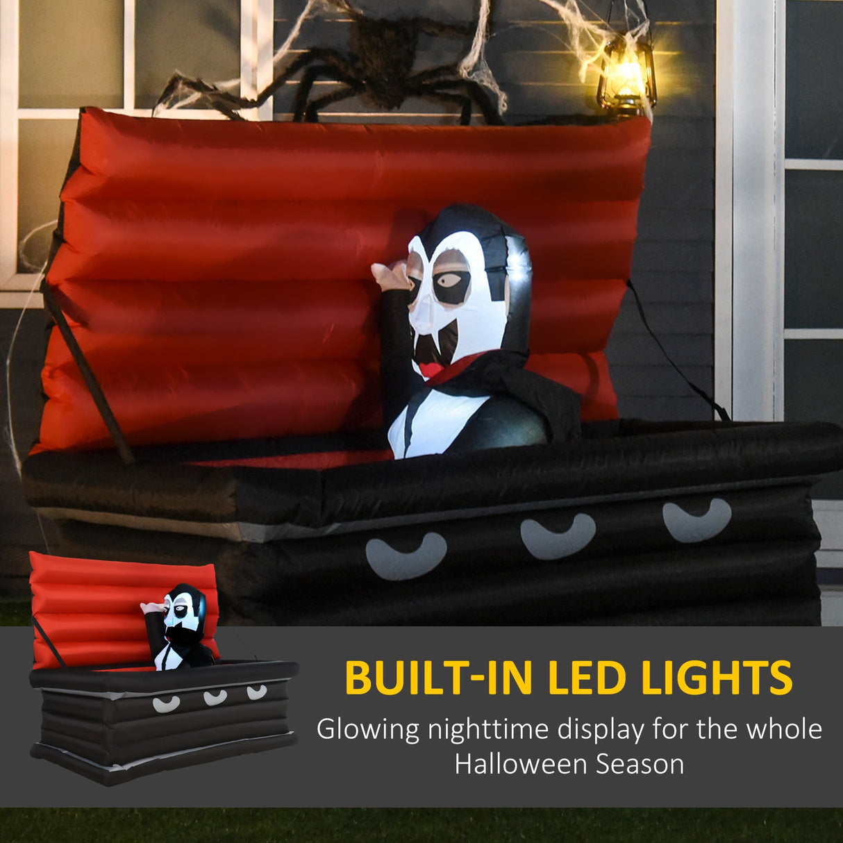 Vampire and Giant Coffin Halloween Inflatable Decoration