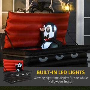Vampire and Giant Coffin Halloween Inflatable Decoration