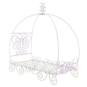 Priya II - Full Bed With Canopy - White & Light Synthetic Leather Rple