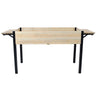 Raised Garden Bed With Metal Legs and Folding Storage Shelf
