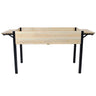 Raised Garden Bed With Metal Legs And Folding Storage Shelf