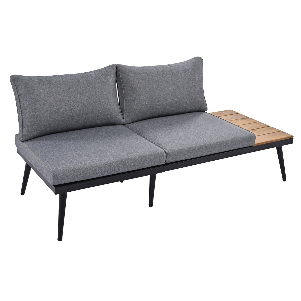Modern Outdoor Sectional Sofa Set With Nesting Coffee Tables