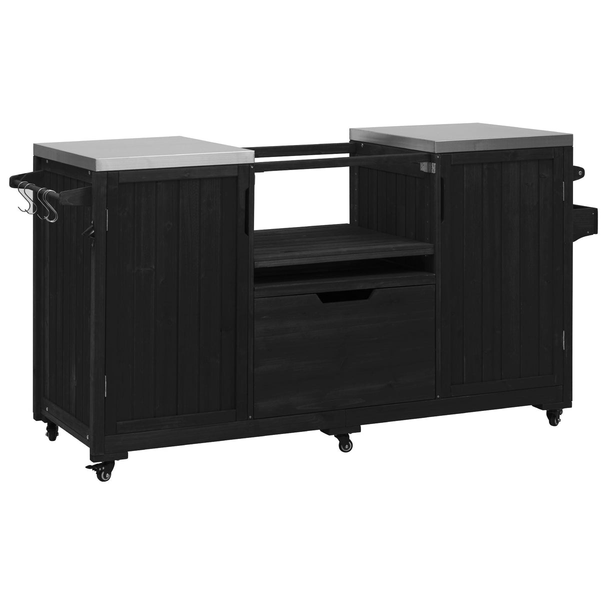 K&K 66.5' Outdoor Kitchen Island for Big Green Egg Grills