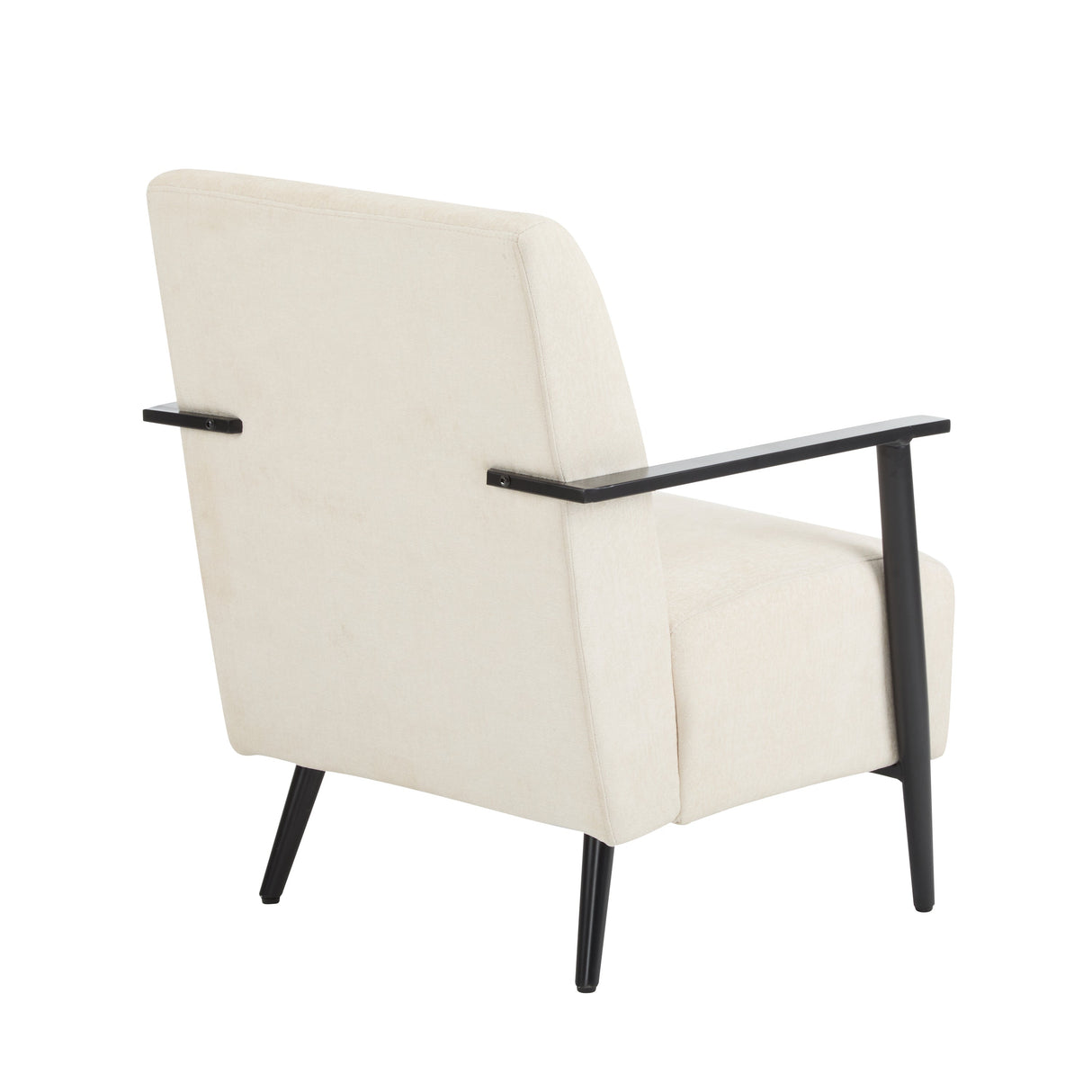 Modern Beige Lounge Chair Set with Polyester Upholstery and Metal Frame, 26.38'