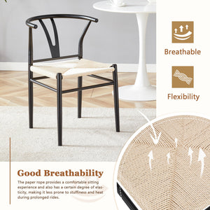 Wesborn Chair - Y-Shaped Medieval Style Armchair for Dining Table, Set of 4