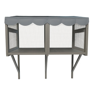 Window Perch Catio For Indoor Cats, Expandable Enclosure With Secure Frame And Waterproof Roof, Suitable For Multiple Kittens - Gray