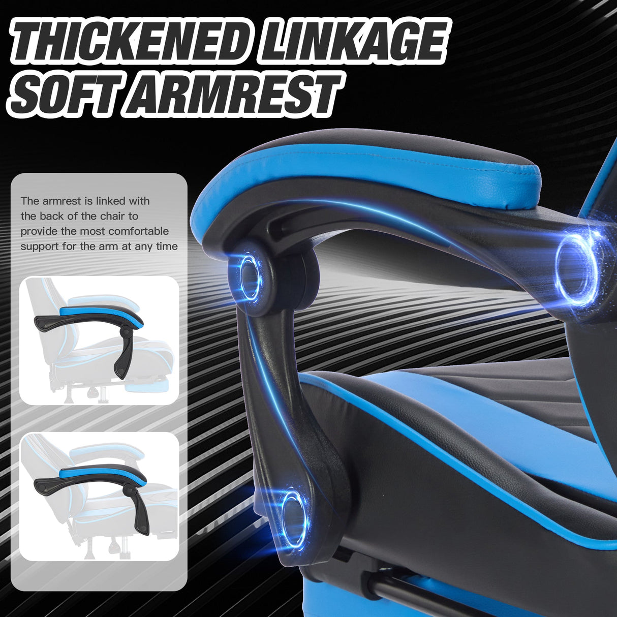 Gaming Chair with Footrest and Ergonomic Features
