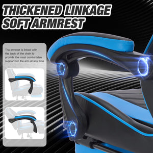 Gaming Chair with Footrest and Ergonomic Features