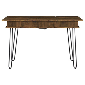 Sheeran 47-inch Writing Desk with Storage Rustic Amber
