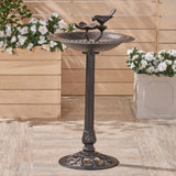 Outdoor aluminum and iron bird bath