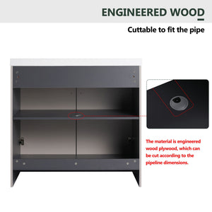 Modern Freestanding Bathroom Vanity With Soft Close Cabinet Doors