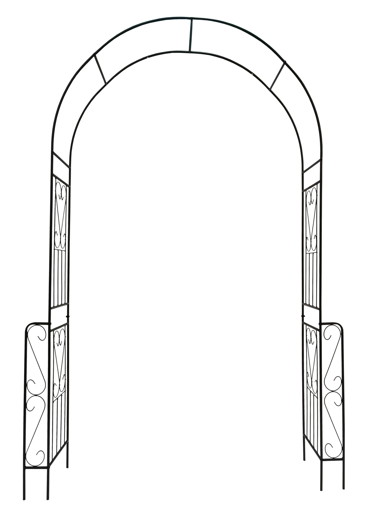 Metal Garden Arch W55'' x H94.5'' - Cream White Outdoor Arbor