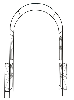 Metal Garden Arch W55'' x H94.5'' - Cream White Outdoor Arbor