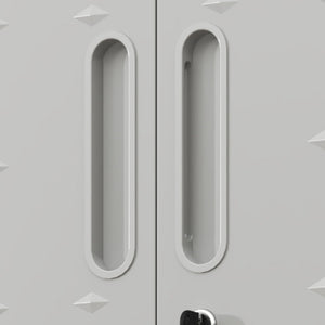 Metal Wall Mounted Tool Storage Cabinet With Locking Door, 1 Shelf & 1 Drawer